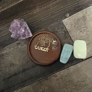 Gold Cancer Zodiac Necklace